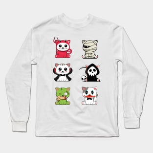 Cute Halloween Cats Pack Long Sleeve T-Shirt